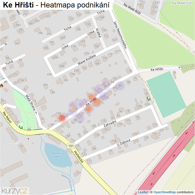 Mapa Ke Hřišti - Firmy v ulici.