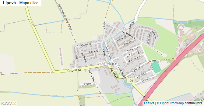 Lípová - mapa ulice