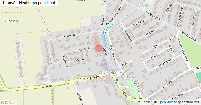 Lípová - mapa podnikání