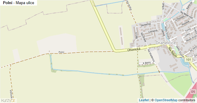 Polní - mapa ulice