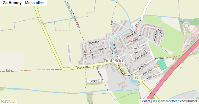 Za Humny - mapa ulice