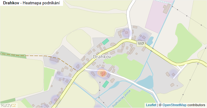 Drahkov - mapa podnikání