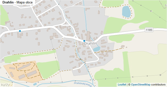 Drahlín - mapa obce
