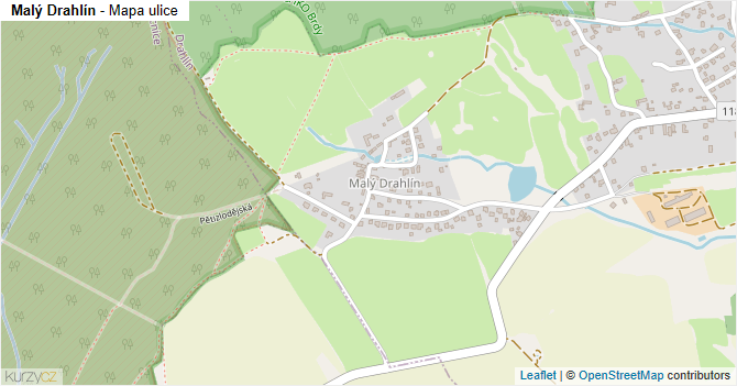 Malý Drahlín - mapa ulice