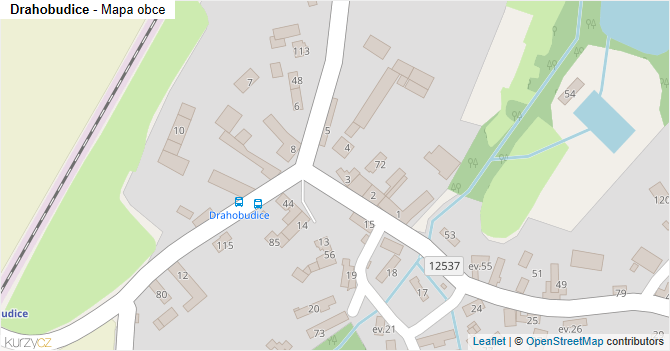 Drahobudice - mapa obce