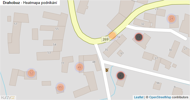 Drahobuz - mapa podnikání