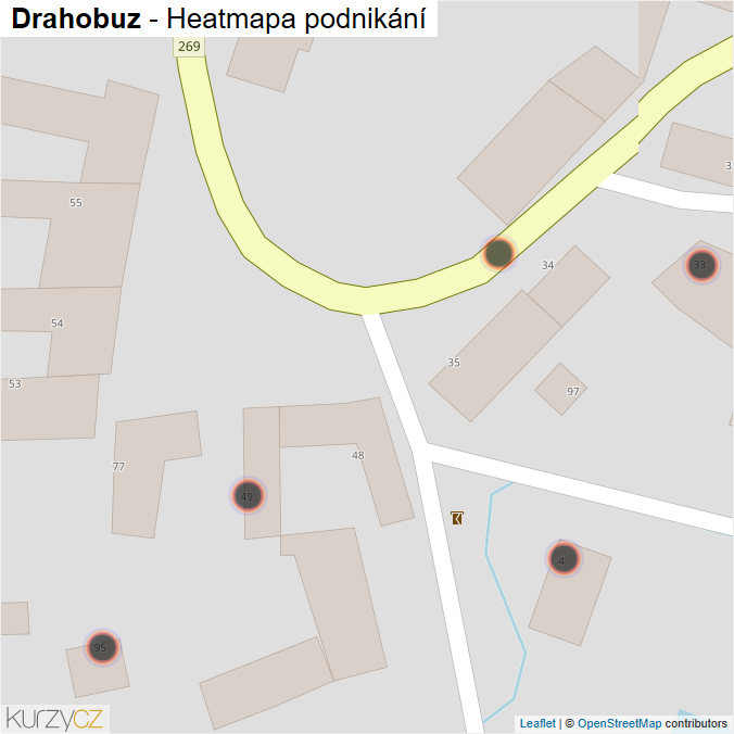 Mapa Drahobuz - Firmy v obci.