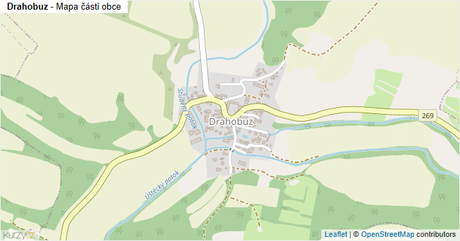 Drahobuz - mapa části obce