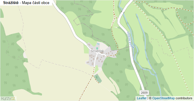 Strážiště - mapa části obce