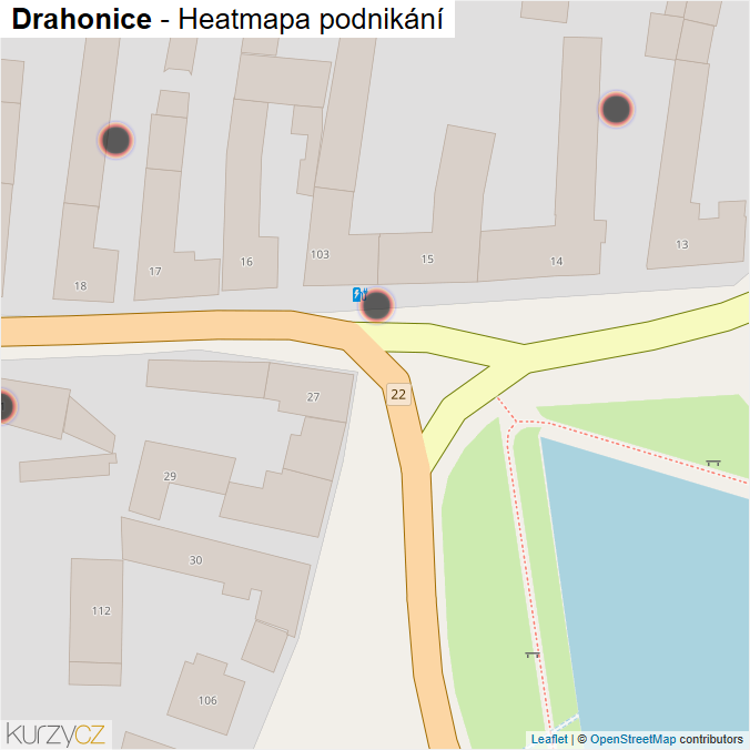 Mapa Drahonice - Firmy v obci.