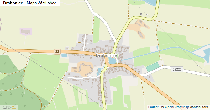 Drahonice - mapa části obce