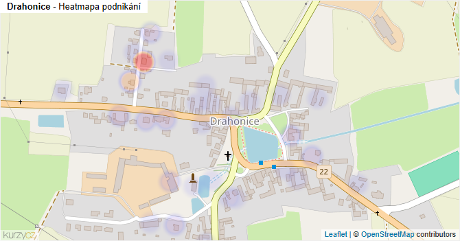 Drahonice - mapa podnikání