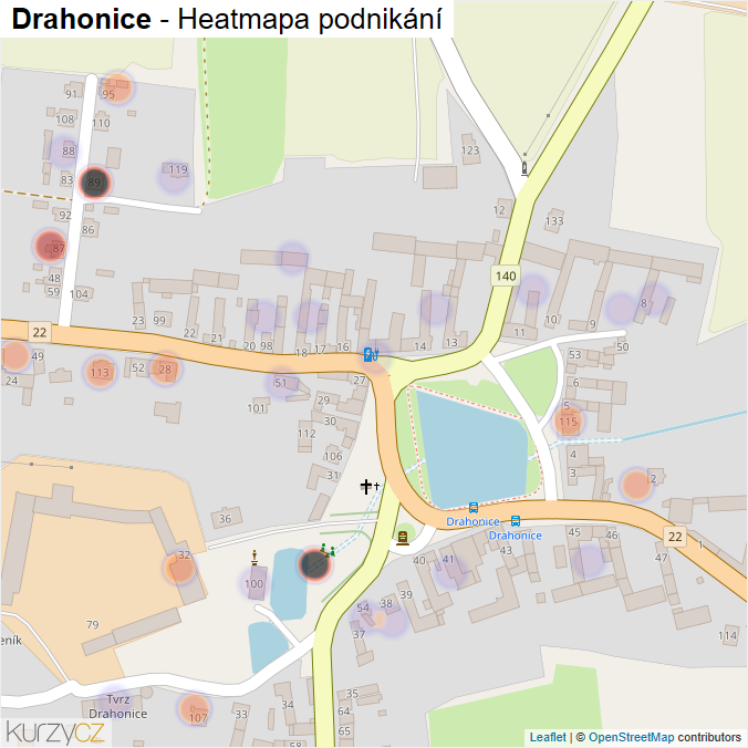 Mapa Drahonice - Firmy v části obce.
