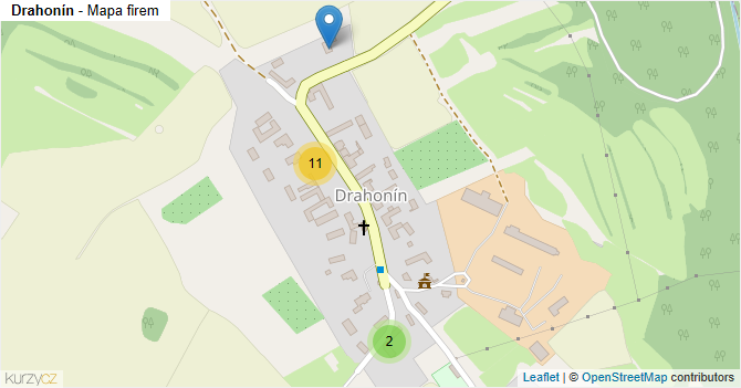 Drahonín - mapa firem