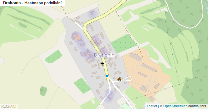 Drahonín - mapa podnikání