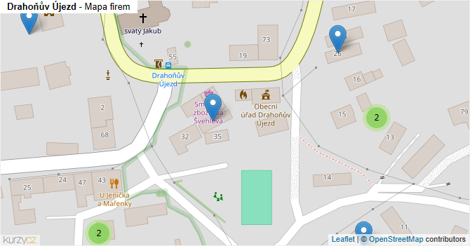 Drahoňův Újezd - mapa firem