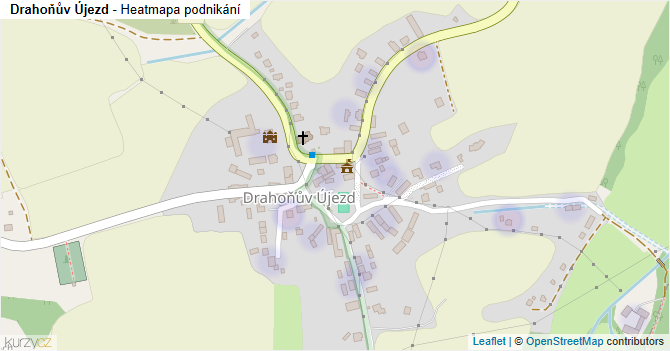 Drahoňův Újezd - mapa podnikání