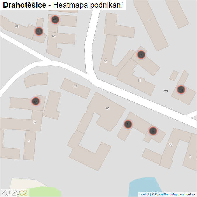 Mapa Drahotěšice - Firmy v obci.