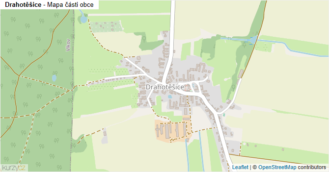 Drahotěšice - mapa části obce