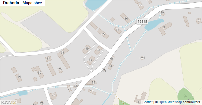 Drahotín - mapa obce