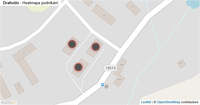 Drahotín - mapa podnikání