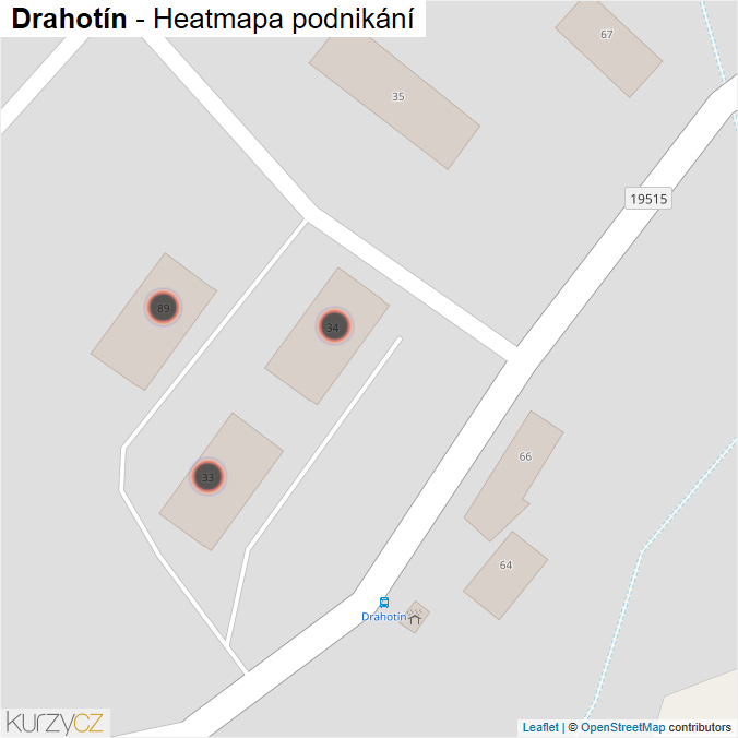 Mapa Drahotín - Firmy v obci.