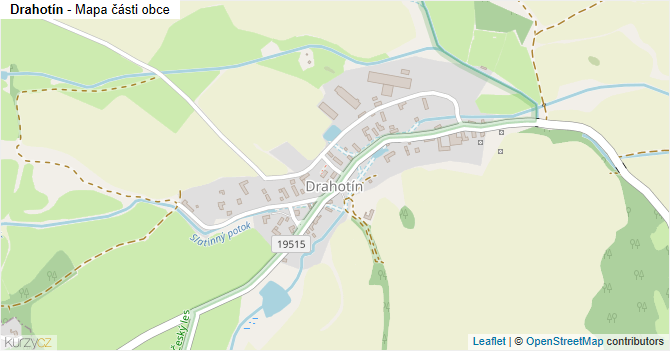 Drahotín - mapa části obce