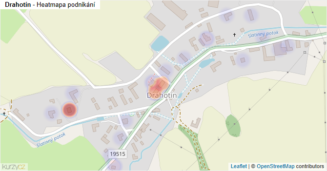 Drahotín - mapa podnikání