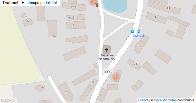 Drahouš - mapa podnikání