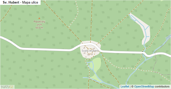 Sv. Hubert - mapa ulice