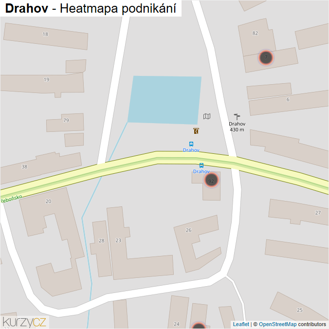 Mapa Drahov - Firmy v obci.