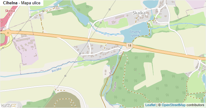 Cihelna - mapa ulice