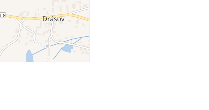 Drásov v obci Drásov - mapa části obce
