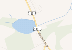 Bažantnice v obci Dražeň - mapa ulice