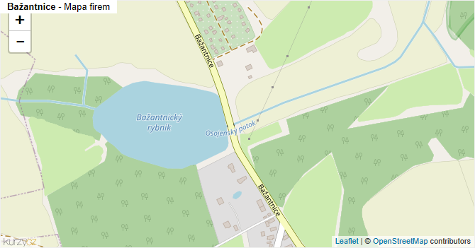 Bažantnice - mapa firem