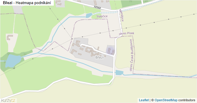 Březí - mapa podnikání