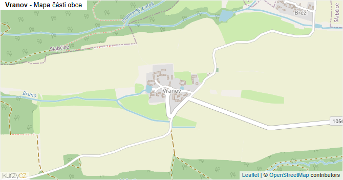 Vranov - mapa části obce
