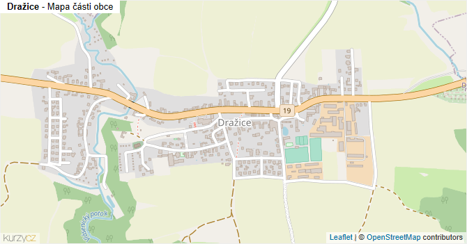 Dražice - mapa části obce