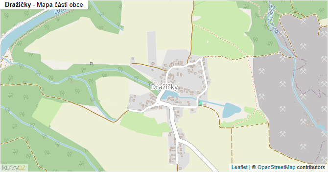 Dražičky - mapa části obce