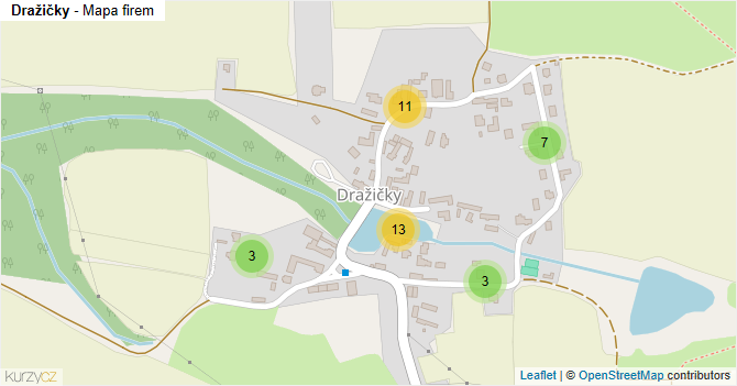 Dražičky - mapa firem