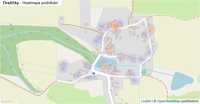 Dražičky - mapa podnikání