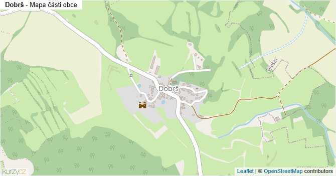 Dobrš - mapa části obce
