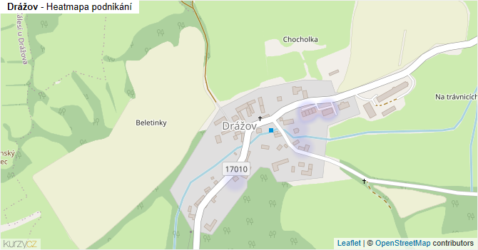 Drážov - mapa podnikání