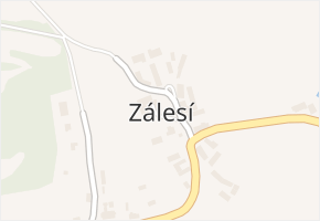 Zálesí v obci Drážov - mapa části obce