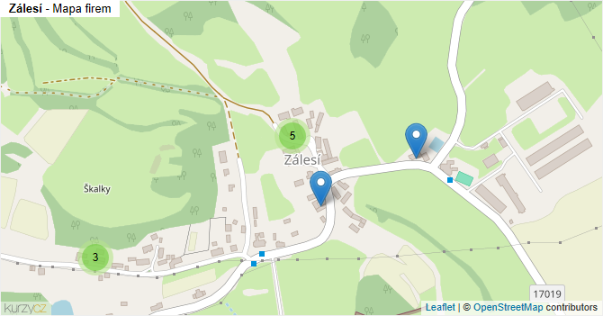 Zálesí - mapa firem