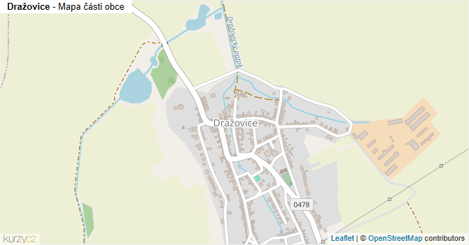 Dražovice - mapa části obce