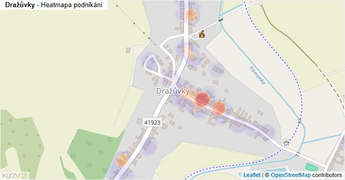 Dražůvky - mapa podnikání