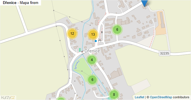 Dřenice - mapa firem