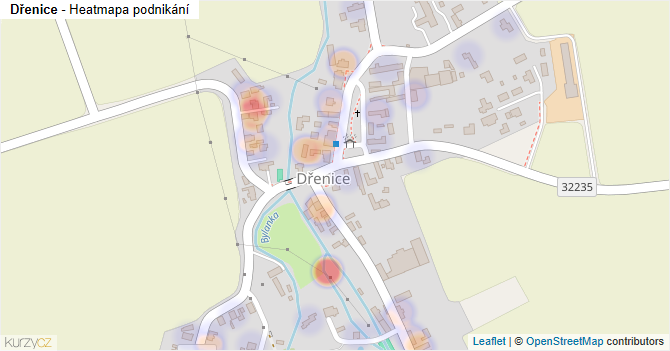 Dřenice - mapa podnikání
