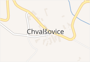 Chvalšovice v obci Dřešín - mapa části obce